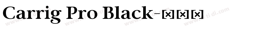 Carrig Pro Black字体转换